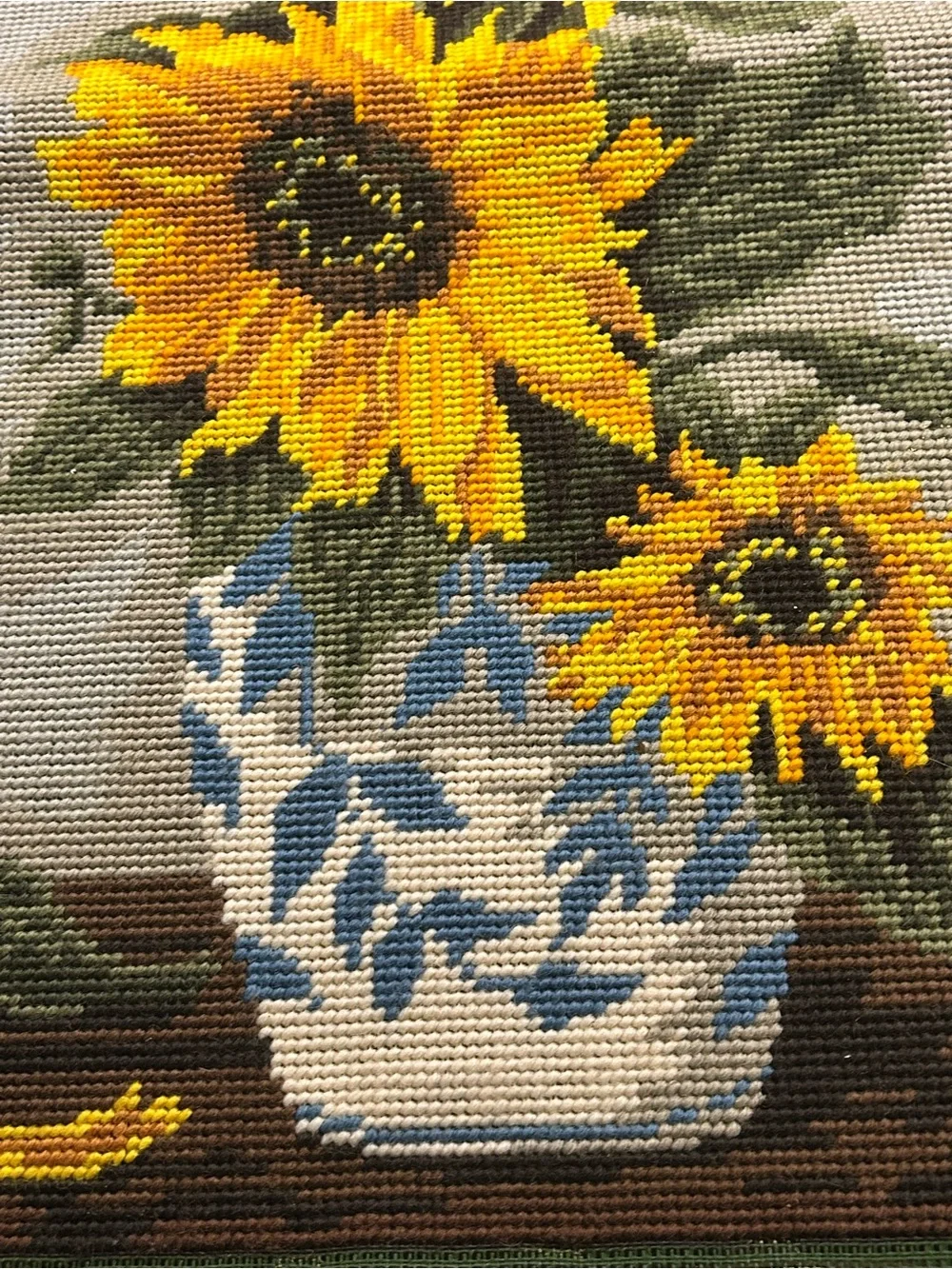 Sunflower Needlepoint Wall Hanging